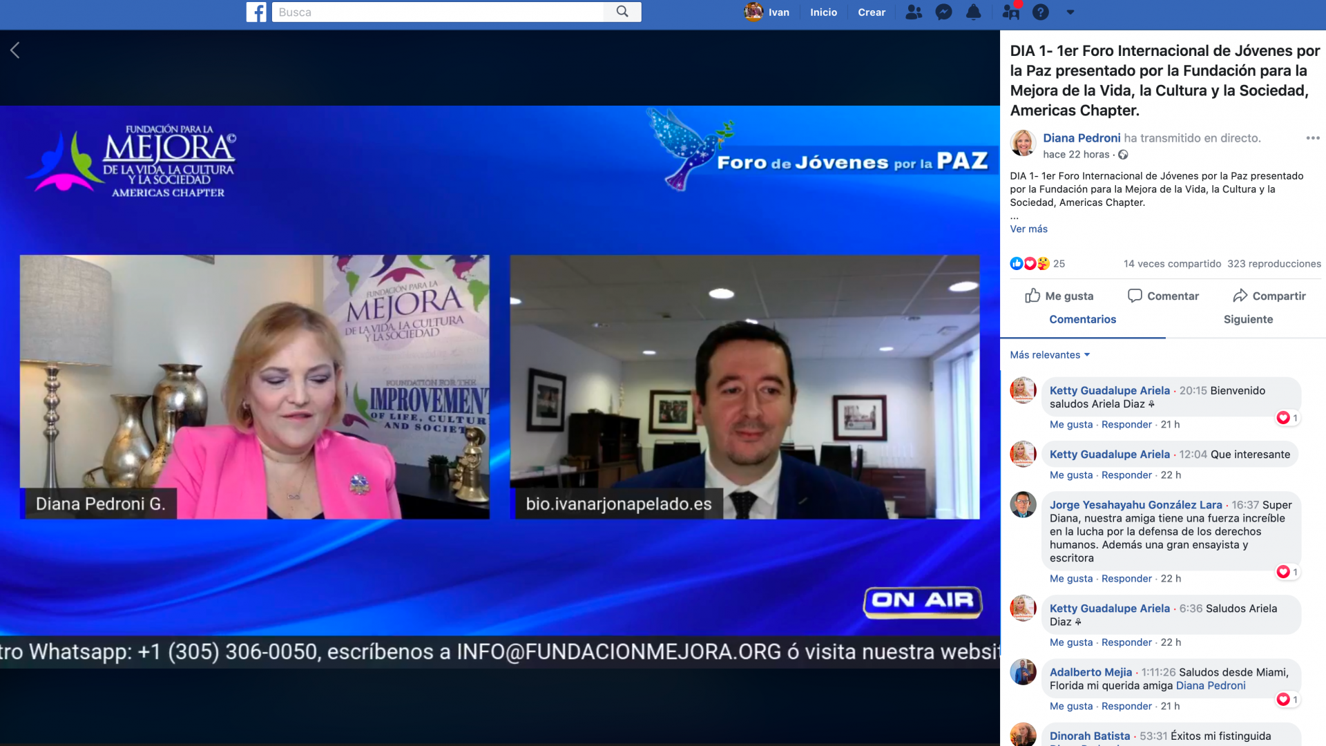 Ivan Arjona Pelado y Diana Pedroni